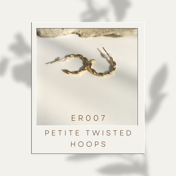 Petite Twisted Hoops