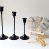 Midnight Ember - Metal Candle stands (Set of 3)