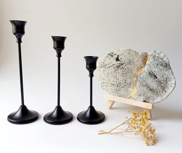 Midnight Ember - Metal Candle stands (Set of 3)