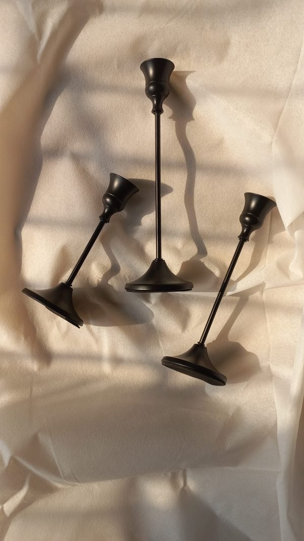 Midnight Ember - Metal Candle stands (Set of 3)