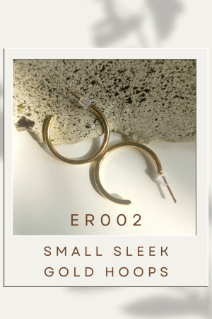 small gold hoops er002