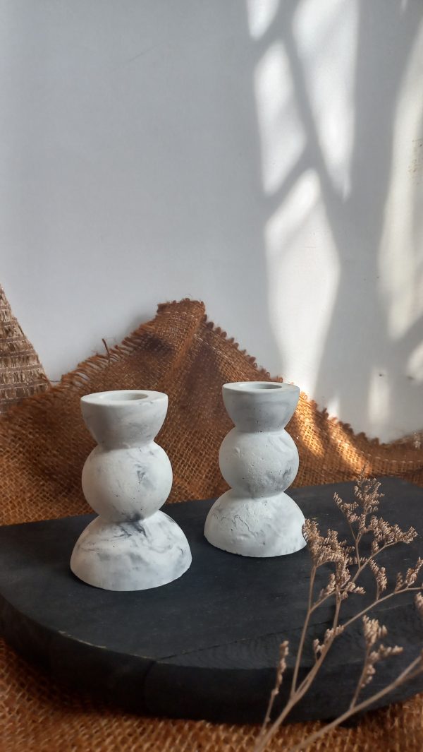 Concrete Candle Stands (Assorted Patterns)